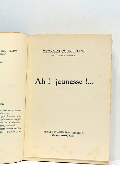 Ah! Jeunesse!…