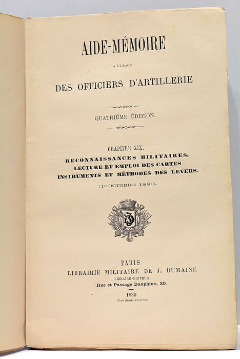 AIDE-MEMOIRE à l'usage des officiers d'artillerie. Quatrième édition. Chapitre XIX. …