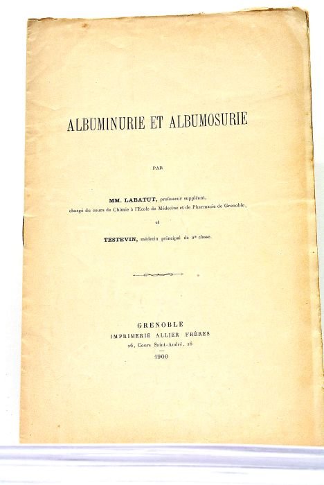 Albuminurie et albumosurie.