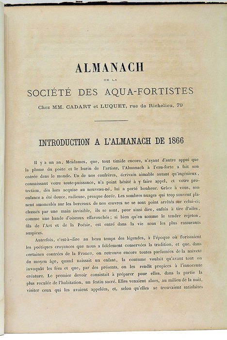 Almanach de la Société des Aqua-Fortistes.