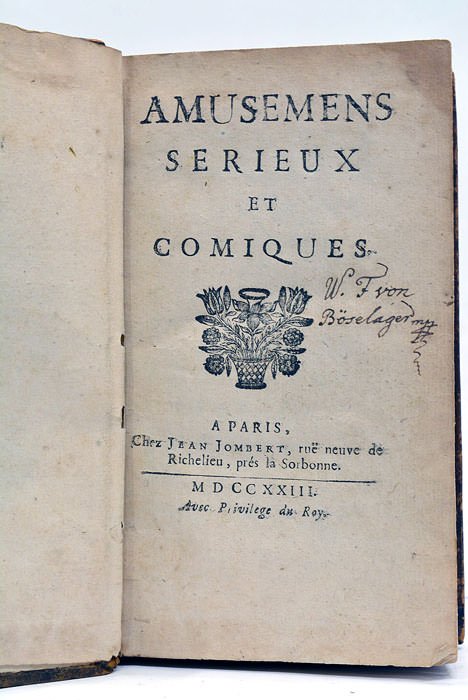 Amusemens Sérieux et Comiques.