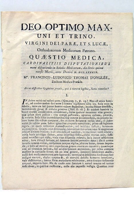 An éo difficilior hygieneis praxis, quo à natura legibus, homo …