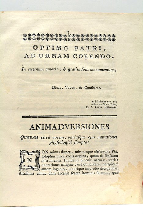 Animadversiones Quaedam Circa Vocem, variasque ejus mutationes Physiologice Sumptas. pro …