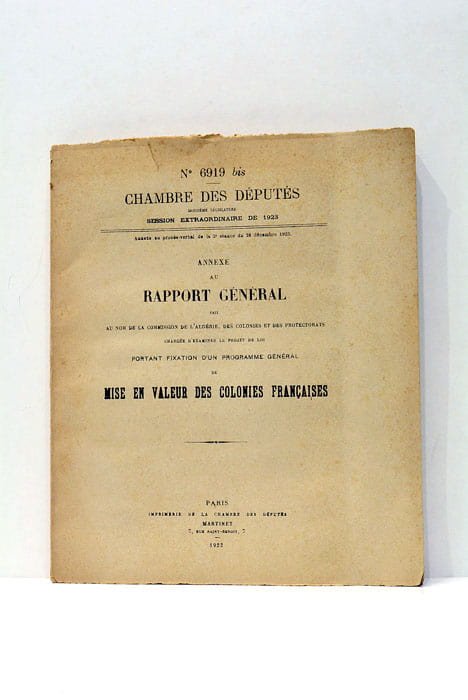 Annexe au rapport générale fait au nom de la commision …