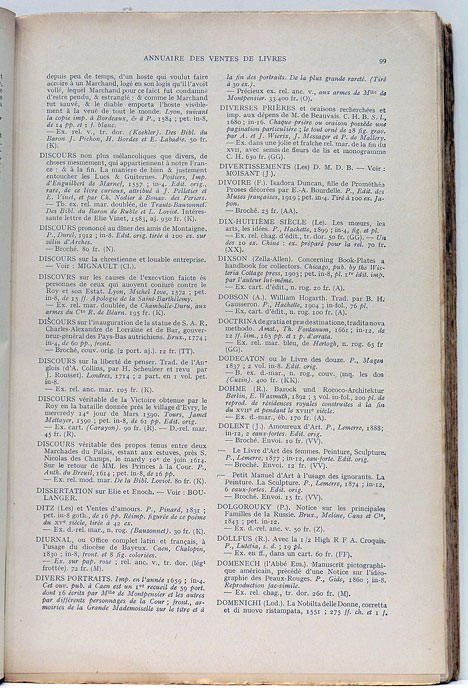 Annuaire des ventes de Livres Manuscrits -- Reliures Armoriées. Guide …