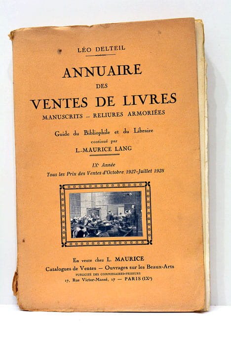 Anuuaire des ventes de livres. Manuscrits, reliures armoriées.