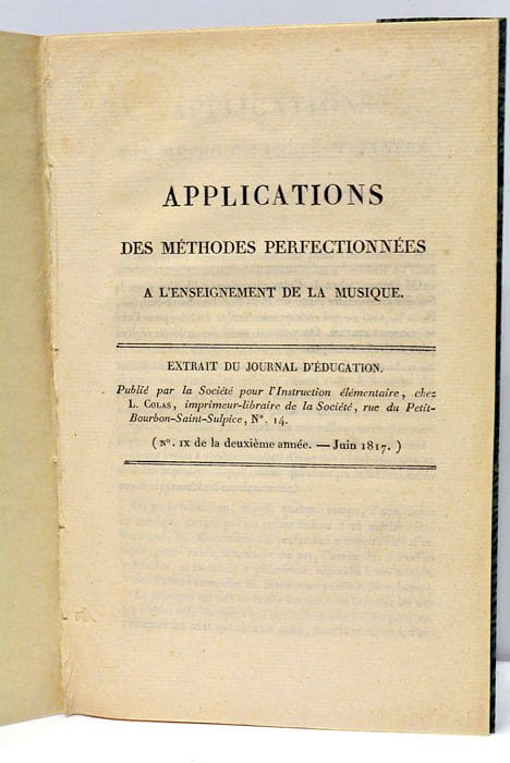 APPLICATIONS des Méthodes Perfectionnées a l'Enseignement de la Musique. Extrait …