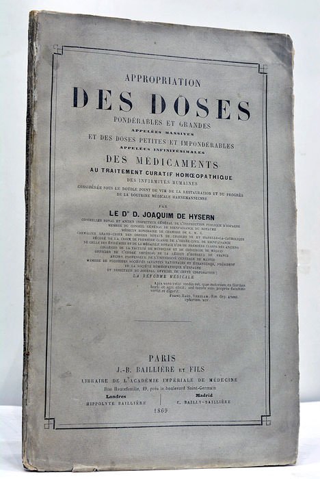 Appropration des Doses Pondérables et Grandes appelées Massives et des …