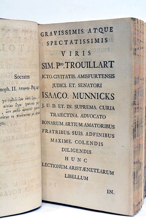 Aristaeneti Epistolae. Cum emendationibus ac conjecturis Josiae Merceri, Johannis Cornelli …