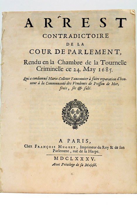 ARREST CONTRADICTOIRE de la Cour de Parlement, rendu en la …