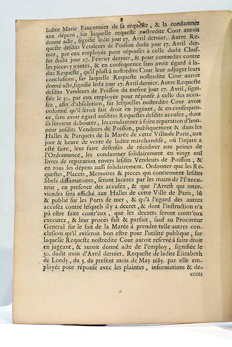 ARREST CONTRADICTOIRE de la Cour de Parlement, rendu en la …