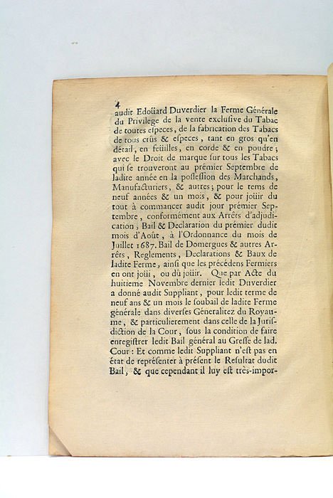 ARREST DE LA COUR DE PARLEMENT AYDES ET FINANCES DE …