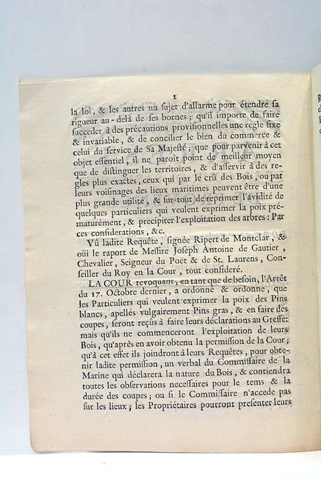 ARREST DE LA COUR DE PARLEMENT DE PROVENCE, Tenant la …