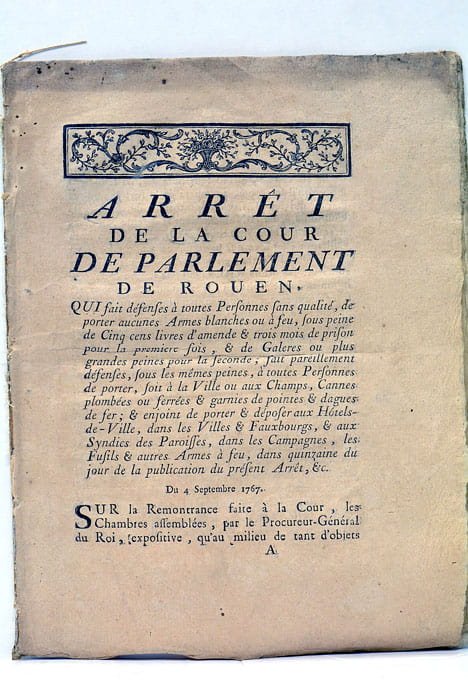 ARREST DE LA COUR de Parlement de Rouen qui fait …