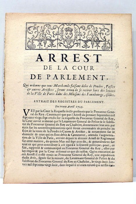 ARREST de la Cour de Parlement qui ordonne que tous …