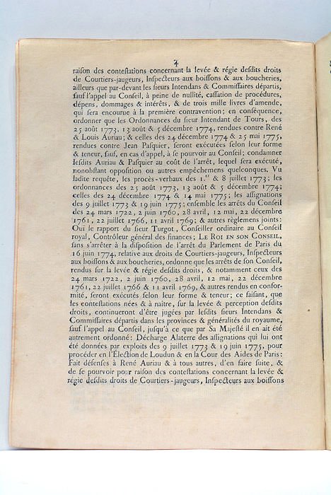 ARRESTS DU CONSEIL D'ÉTAT DU ROI, des 29 Août 1775 …