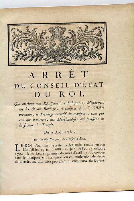 ARRÊT du Conseil d'État du Roi, qui attribue aux Régisseurs …