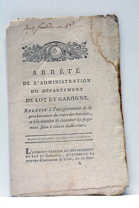 ARRÊTÉ DE L'ADMINISTRATION DU DÉPARTEMENT DE LOT ET GARONNE, relatif …