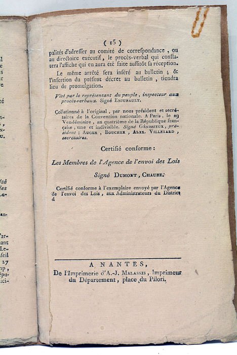 ARRÊTÉ du Comité de Sureté générale qui ordonne la traduction …