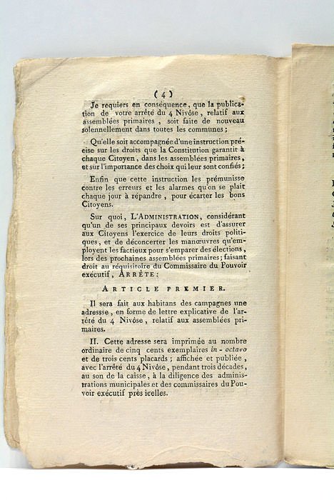 ARRÊTÉ ET ADRESSE DE L'ADMINISTRATION du département de la Haute-Loire. …