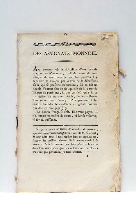 ASSIGNATS-MONNOIE (Des).