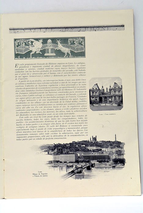 ATLAS P.L.M. FERROCARRILES DE PARIS-LYON MEDITERRANEO. VALLE DEL RÓDANO. Lyon …