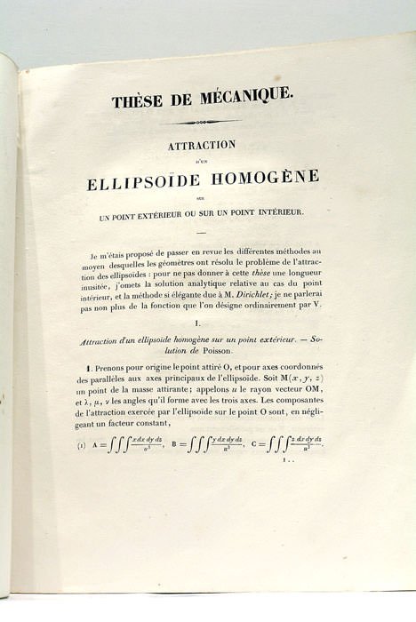 Attraction d'un Ellipsoïde Homogène sur un point extérieur ou sur …