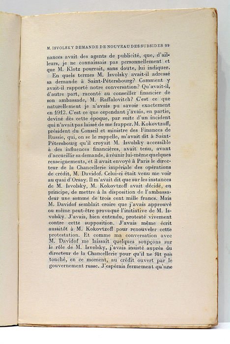 Au Service de la France. Neuf Années de Souvenirs. III-L'Europe …
