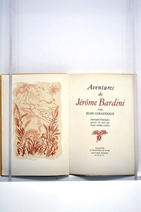 Aventures de Jérôme Bardini. Frontispice et bandeaux gravés sur bois …