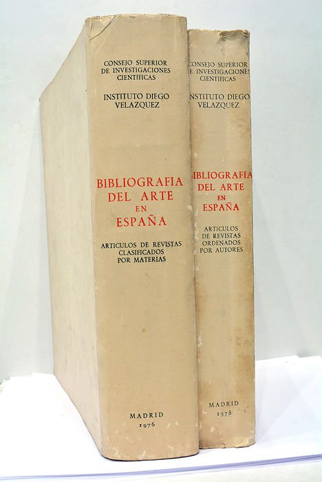 BIBLIOGRAFIA del Arte en Espana. Articulos de revistas clasificados por …