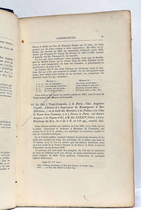 Bibliographie cornélienne ou description raisonnée de toutes les éditions des …