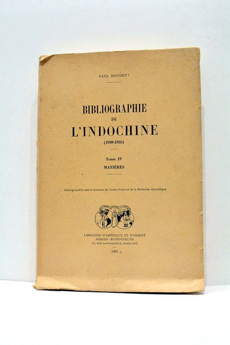 Bibliographie de l'Indochine (1930-1935). Tome IV.