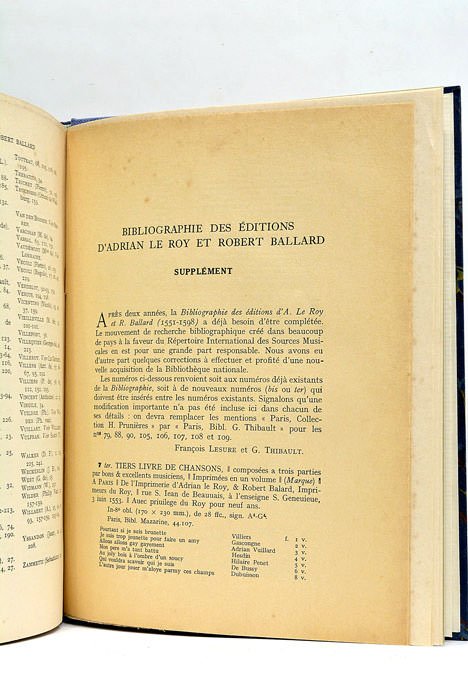 Bibliographie des éditions d'Adrian le Roy et Robert Ballard (1551-1598).