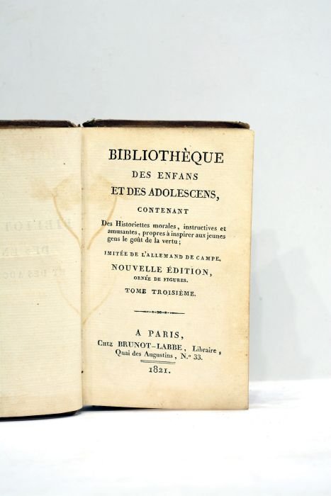 BIBLIOTHEQUE des enfants et des adolescents, contenant des historiettes morales, …