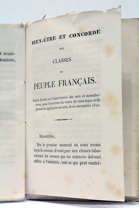 Bien-être et concorde des classes du peuple français.