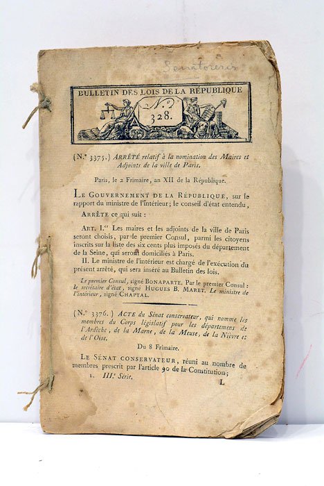 BULLETIN DES LOIS DE LA RÉPUBLIQUE Nº 328