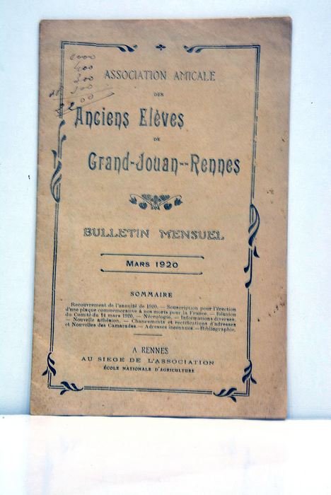 BULLETIN MENSUEL de l'association amicale des anciens élèves de Grand-Jouan-Rennes.