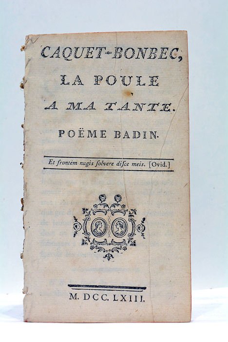 Caquet-Bonbec, la Poule à ma Tante. Poème Badin.