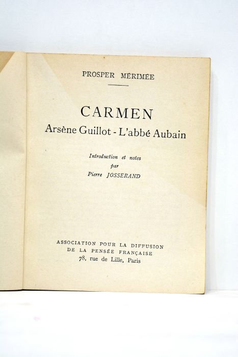 Carmen. Arsène Guillot - L'abbé Aubain. Introduction et notes par …