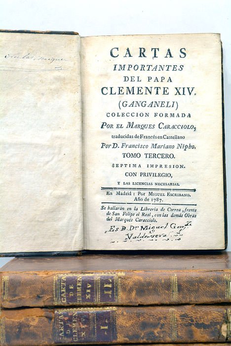 Cartas Importantes del Papa Clemente XIV(Ganganeli) : Traducidas del Francés …