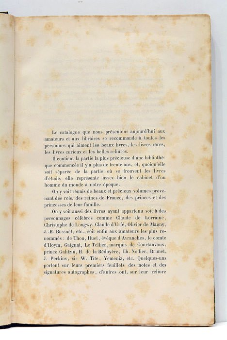 CATALOGUE DES LIVRES PRÉCIEUX ET DES MANUSCRITS AVEC MINIATURES COMPOSANT …
