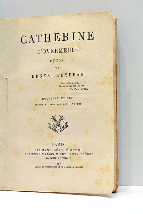 Catherine d'Overmeire. Étude. Nouvelle édition revue et corrigée par l'auteur.