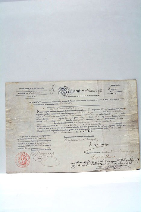 CERTIFICAT PROVISOIRE DE LA LIBÉRATION DU SERVICE DE L'ARMÉE ACTIVE …