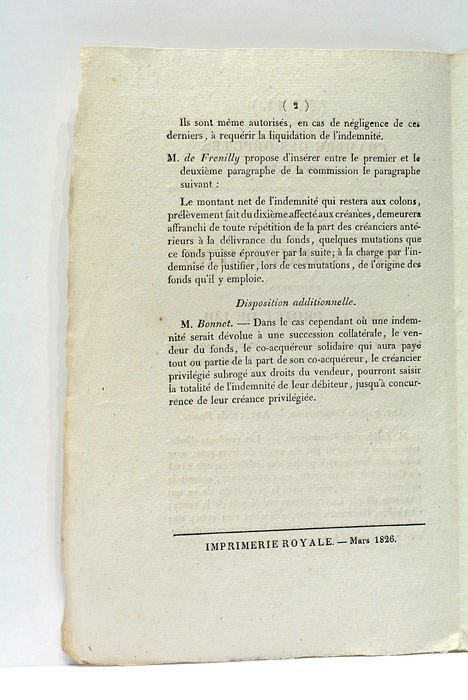 CHAMBRE DES DÉPUTÉS. SESSION 1826. SUITE DES AMENDEMENTS PROPOSÉS SUR …
