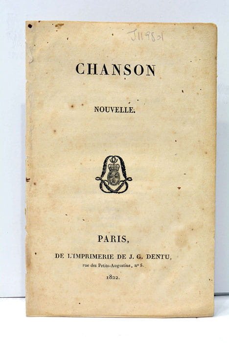 CHANSON NOUVELLE.
