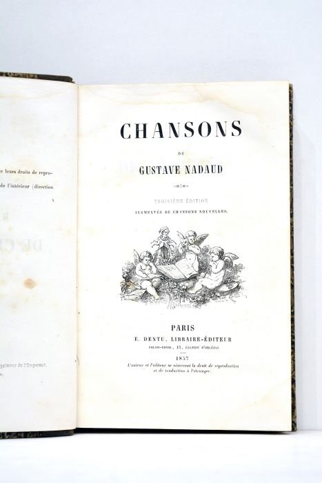 Chansons. Troisième édition. Augmentée de chansons nouvelles.