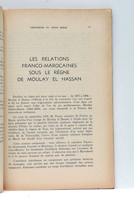 Chroniques du Vieux Maroc. De 1789 à Lyautey.