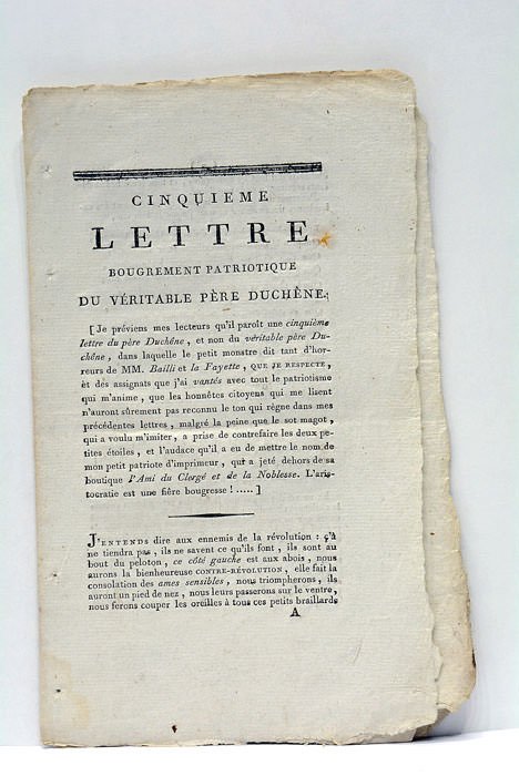 Cinquième lettre bougrement patriotique.