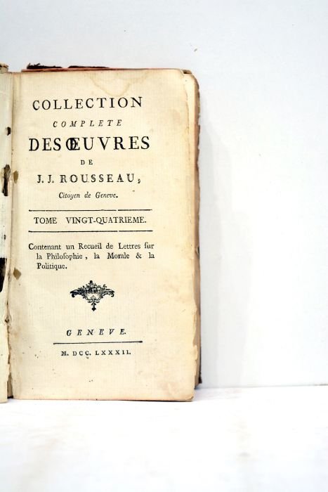 Collection des Oeuvres de J.J. Rousseau, citoyen de Genève. Tome …