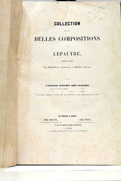Collection des plus belles compositions de Lepautre, publiée et gravée …